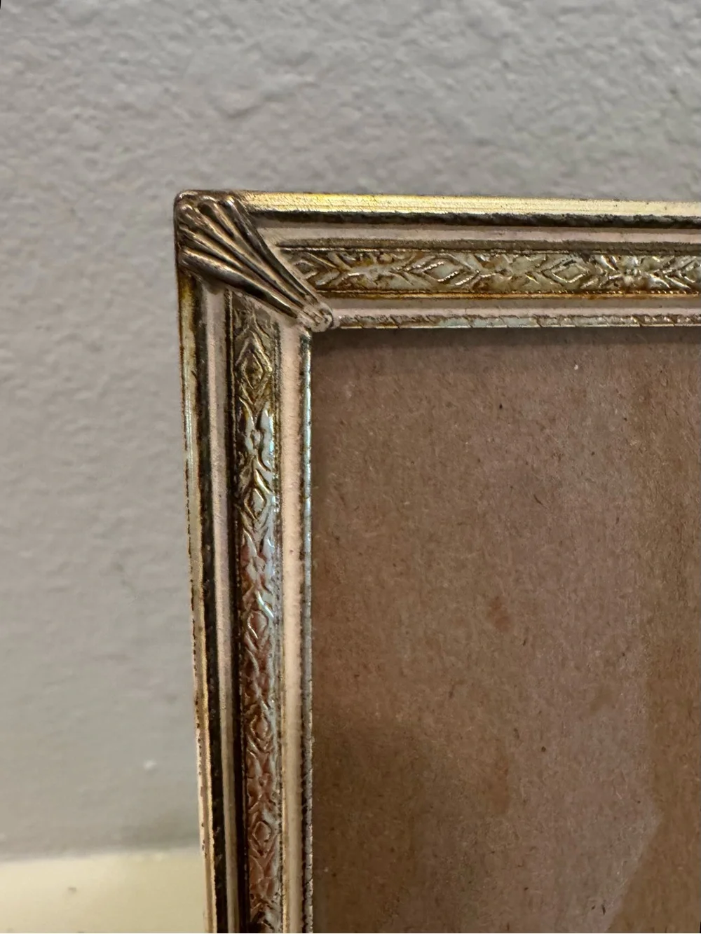 Vintage Victorian Style 8x10 Tarnished Brass Picture Frame with Easel